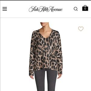 360 Cashmere Geraldine Leopard Cashmere Sweater